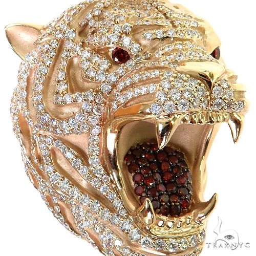 Tiger Head Diamond Pendant 68808 - Image 3