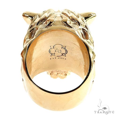 14K Gold Tiger Head Ring, photo 4 of 6