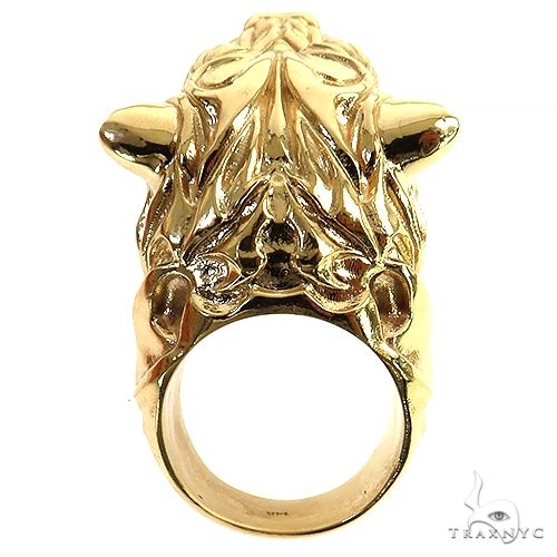 ジャックミンクス38様用 14Kゴールド イタリア 変形ハートリンク ブレス Tiger Head Ring 69096 | TraxNYC
