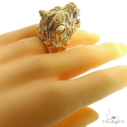 14K Gold Tiger Head Ring, photo 6 of 6