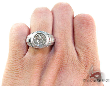 Silver Timepiece Solitaire Ring 25654 - Image 7