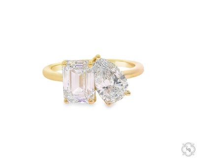 14K Gold Toi et Moi Lab-Grown Diamond Ring