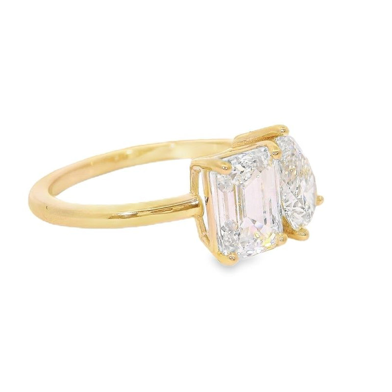 Toi Et Moi Engagement Ring 70674 - Image 2