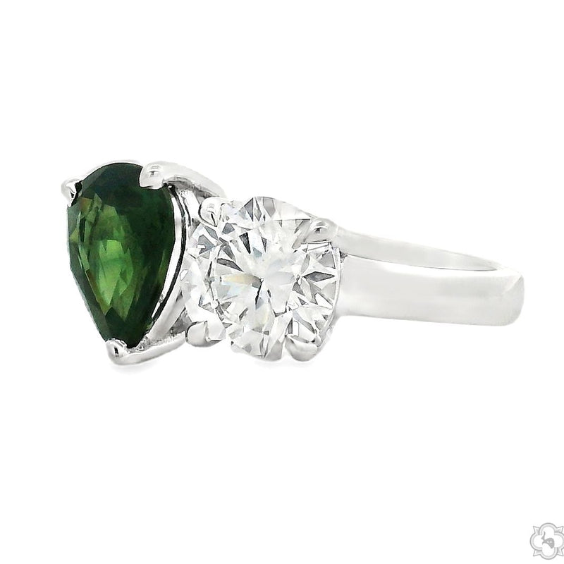 Toi et Moi Sapphire & Diamond Ring 70765 - Image 5