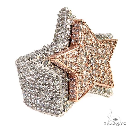 Tow Tone Gold Diamond Star Ring 67904 - Image 1