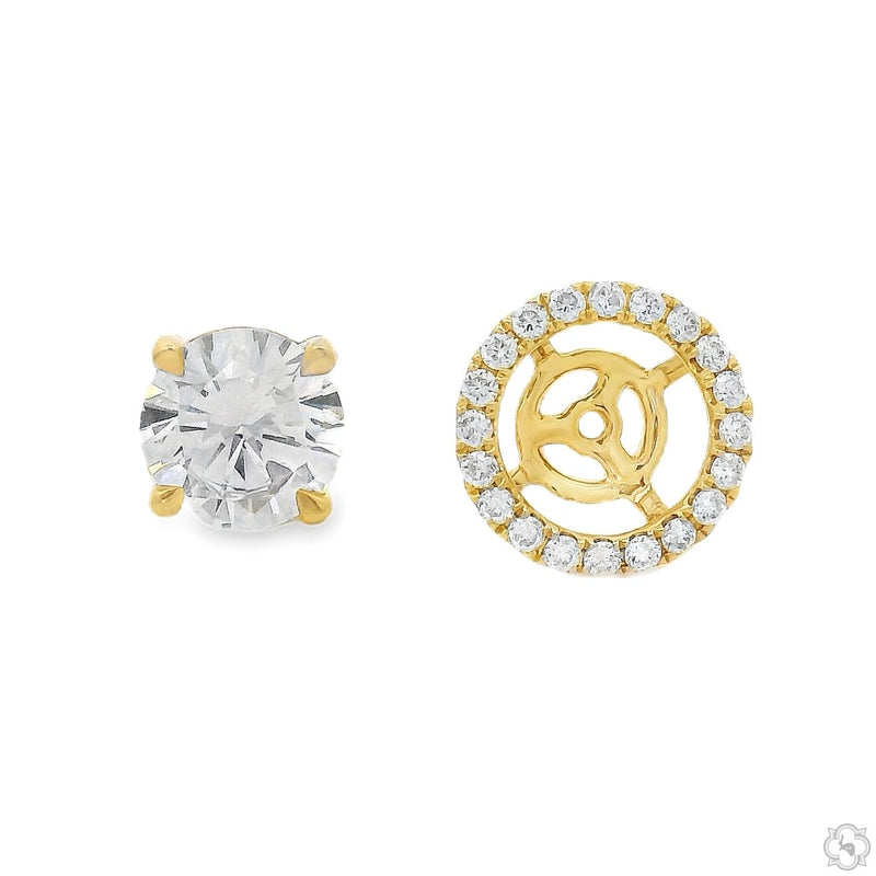 18K Gold Transform Halo Lab-Grown Diamond Studs, photo 4 of 11