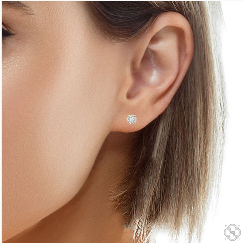 18K Gold Transform Halo Diamond Studs Small, photo 10 of 11