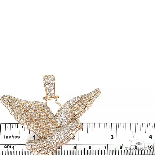 14K Gold Trax Dove Bird Diamond Pendant, photo 6 of 7