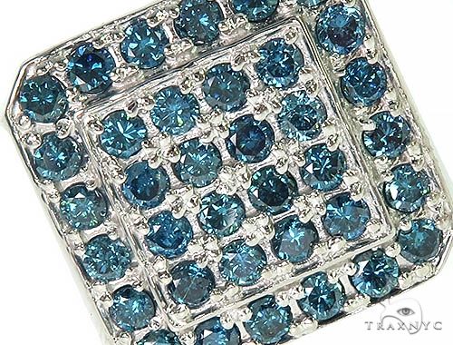 14K Gold Trax NYC Heavy Blue Color Diamond Ring, photo 5 of 9