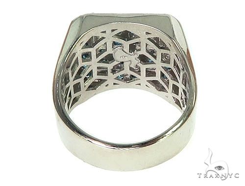 14K Gold Trax NYC Heavy Blue Color Diamond Ring, photo 6 of 9