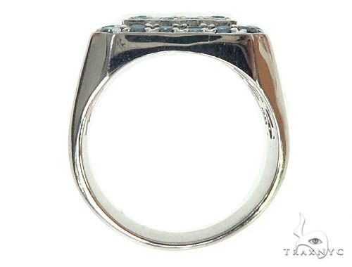 14K Gold Trax NYC Heavy Blue Color Diamond Ring, photo 7 of 9