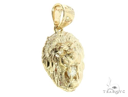 10K Gold TraxNYC Diamond Lion Pendant Mini, photo 2 of 9