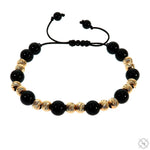 TraxNYC 14K Gold Double Bead Adjustable Bracelet 70205 - Image 2