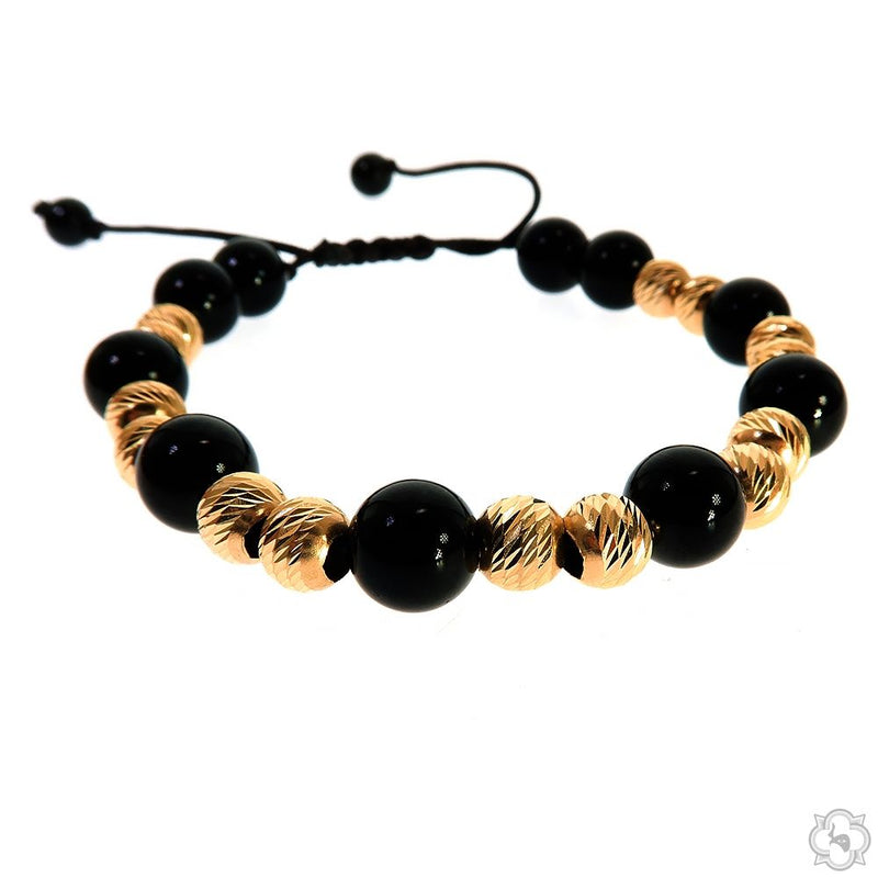 TraxNYC 14K Gold Double Bead Adjustable Bracelet, photo 4 of 6
