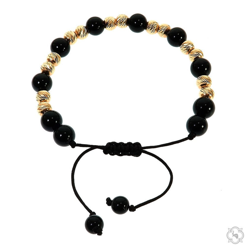 TraxNYC 14K Gold Double Bead Adjustable Bracelet, photo 5 of 6