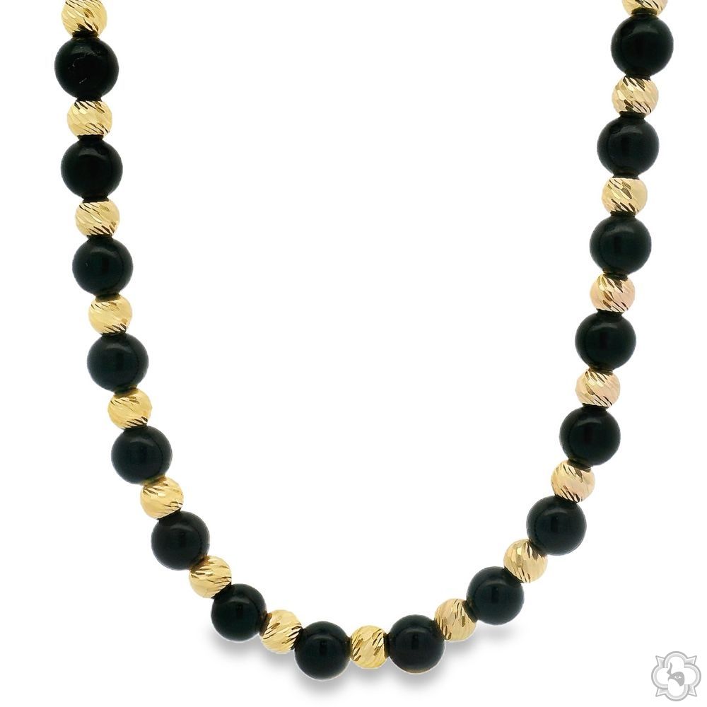 アクセサリー BRASS BEADS NECKLACE GOLD 50cm TraxNYC 14K Gold Beads Necklace 70232 | TraxNYC