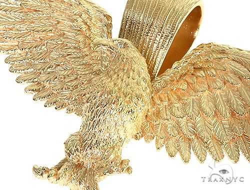 TraxNYC 14K Gold Eagle Pendant 66355 - Image 5