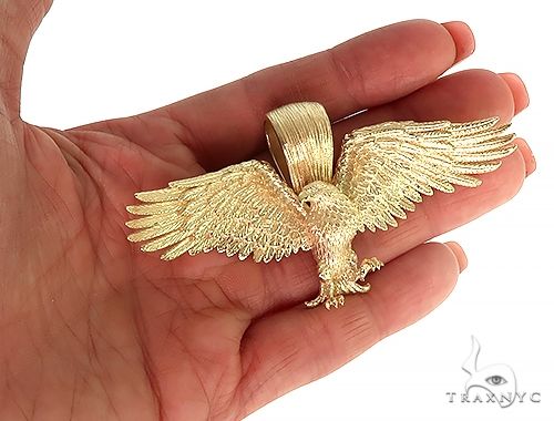 TraxNYC 14K Gold Eagle Pendant 66355 - Image 6