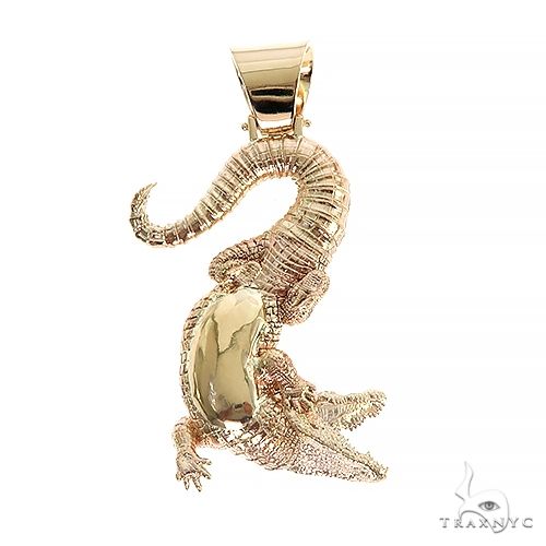 TraxNYC Alligator Solid Gold Pendant 66546 - Image 3
