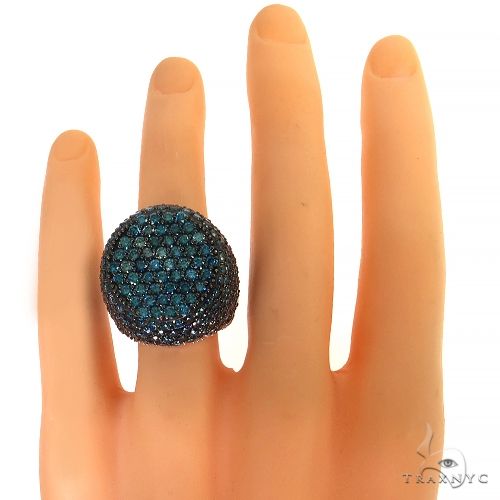 TraxNYC Blue Diamond Ring (Lab) 68543 - Image 6