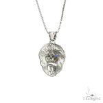 TraxNYC Blue Sapphire Lion Pendant and Box Chain Set 66832 - Image 4