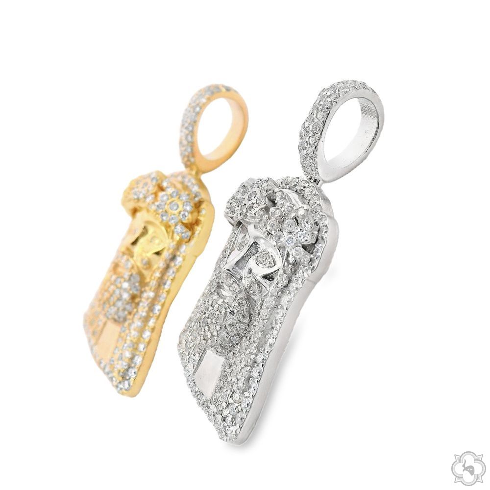 TraxNYC Crowned Diamond Jesus Pendant [Mini] 70185 | TraxNYC