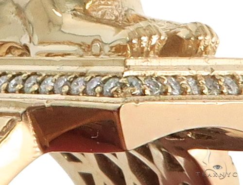 14K Gold TraxNYC Custom Made Great Sphinx of Giza Diamond Ring, photo 3 of 15