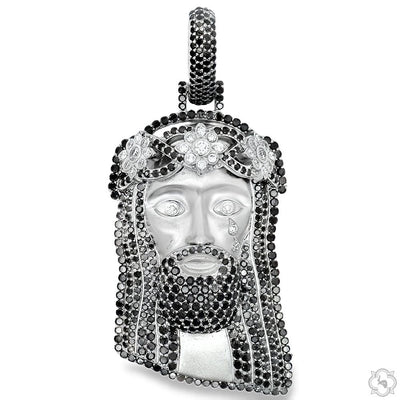 TraxNYC Crowned Jesus Pendant  -Medium 70172 - Image 1