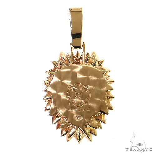 14K Gold TraxNYC Lab-Grown Diamond Wolf Pendant, photo 4 of 7
