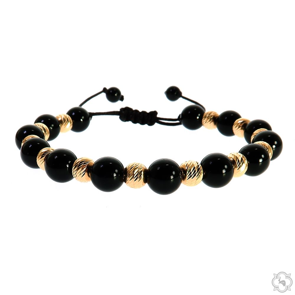 TraxNYC 14K Gold Bead Adjustable Bracelet 70204