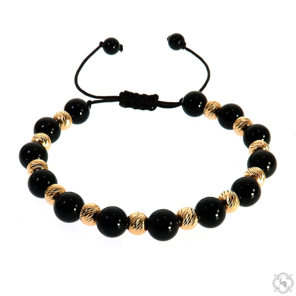 TraxNYC 14K Gold Bead Adjustable Bracelet 70204