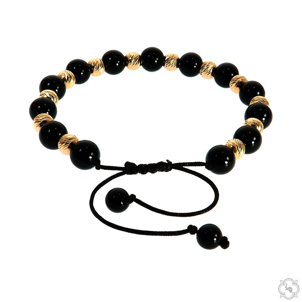 TraxNYC 14K Gold Bead Adjustable Bracelet 70204 | TraxNYC
