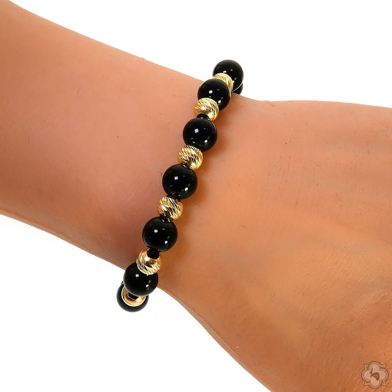 TraxNYC 14K Gold Bead Adjustable Bracelet 70204 - Image 5