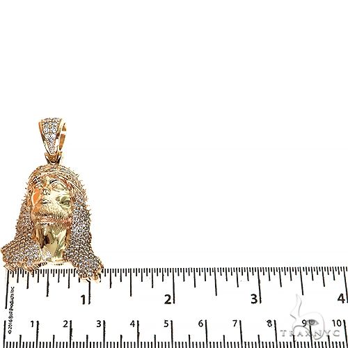 10K Gold TraxNYC Passion Jesus Head Diamond Pendant [Lab], photo 5 of 8