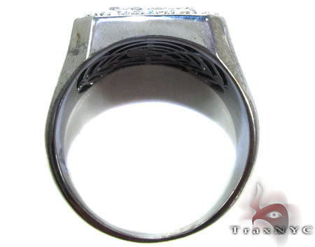 TraxNYC Silver Black Diamond Ring 25650 - Image 5