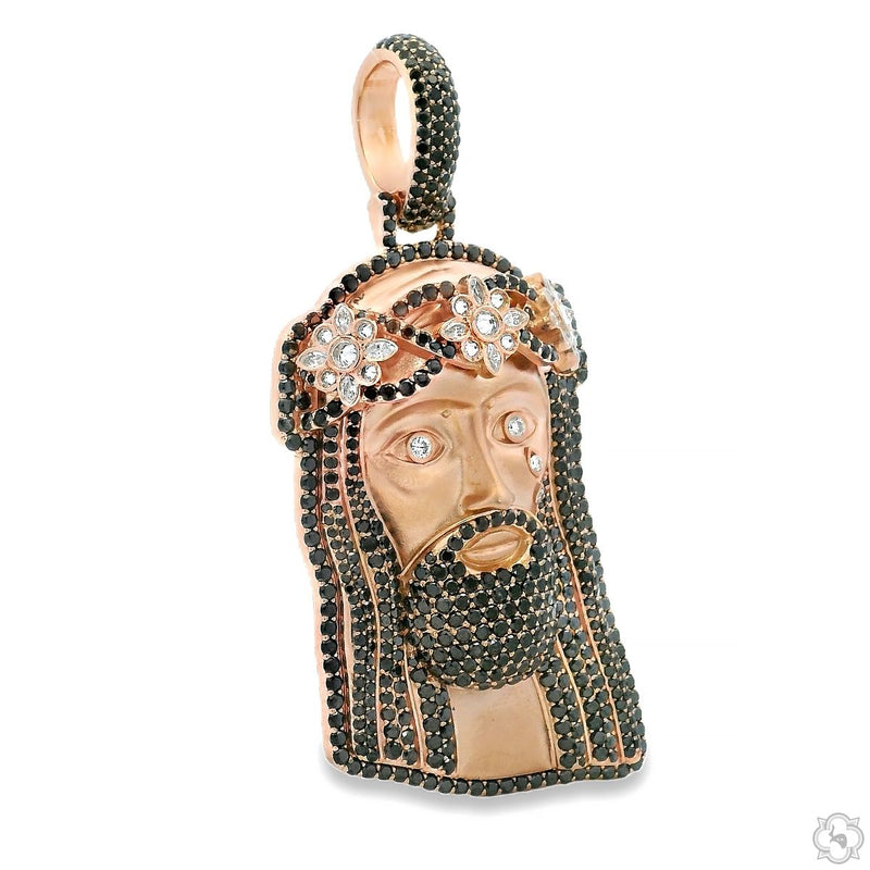 TraxNYC Midnight Crown Jesus Pendant Large 70538 - Image 2