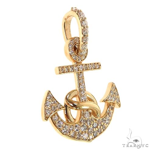 TraxNYC Mini Anchor Diamond Pendant 69027 - Image 2