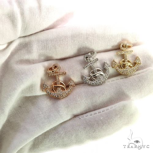 TraxNYC Mini Anchor Diamond Pendant 69027 - Image 8
