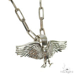 TraxNYC Mini Eagle Pendant Paperclip Chain Set .925 Silver 69999 - Image 2