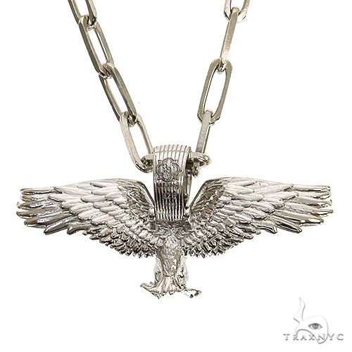 TraxNYC Mini Eagle Pendant Paperclip Chain Set .925 Silver 69999 |