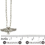 TraxNYC Mini Eagle Pendant Paperclip Chain Set .925 Silver 69999 - Image 5