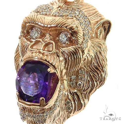 14K Gold TraxNYC Gorilla Pendant, photo 3 of 7