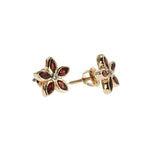 TraxNYC Red Petal Cluster Earring 70217 - Image 3