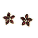 TraxNYC Red Petal Cluster Earring 70217 - Image 1