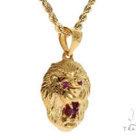 TraxNYC Ruby Lion Pendant and Rope Chain Set 61556 - Image 2