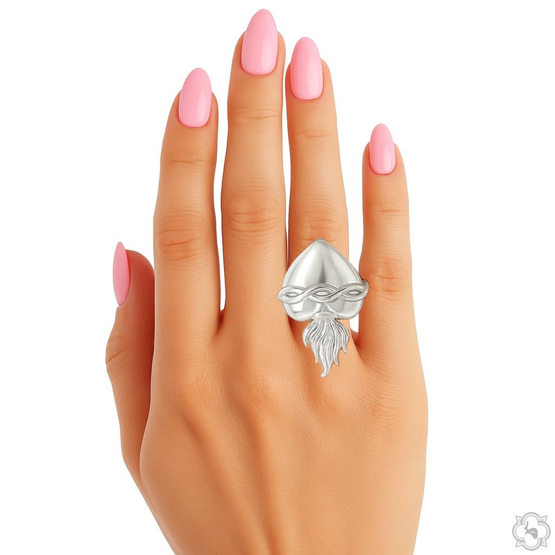 TraxNYC Sacred Flame Heart Ring .925 Silver 70510 - Image 5