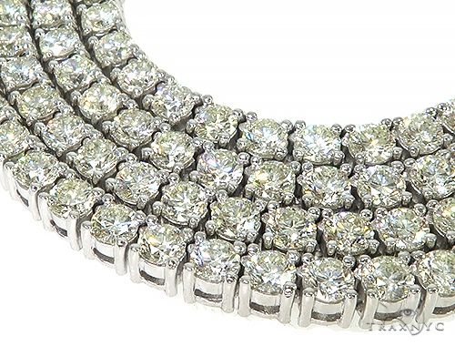 TraxNYC Signature 14K White Gold Diamond Tennis Chain 66006 - Image 3