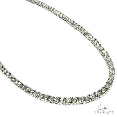 TraxNYC 14K White Gold Diamond Tennis Chain