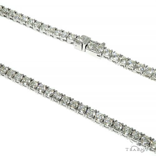 TraxNYC 14K White Gold Diamond Tennis Chain 66597 - Image 2