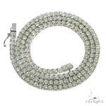 TraxNYC 14K White Gold Diamond Tennis Chain 66597 - Image 3